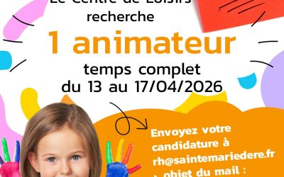 Recrutement Animateur Centre de Loisirs
