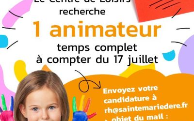 Offre d’emploi animateur enfance-jeunesse