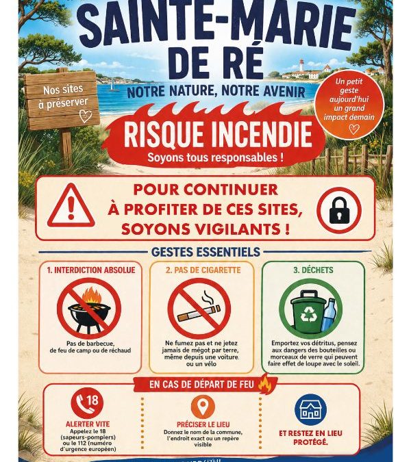 🔥 Risque très sévère d&rsquo;incendie : vigilance !