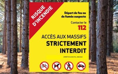Risque incendie sévère : accès aux massifs forestiers interdit jusqu’à nouvel ordre