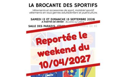 La « Brocante du sportif » est reportée en 2027 !