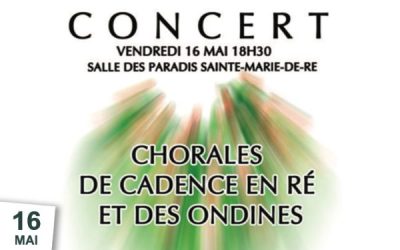 Cadence en Ré et Les Ondines en concert le 16 mai