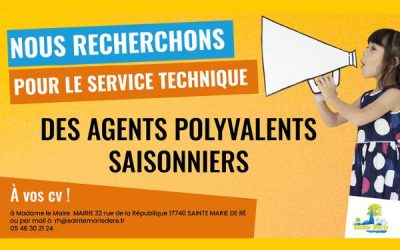 Le service technique recrute des saisonniers